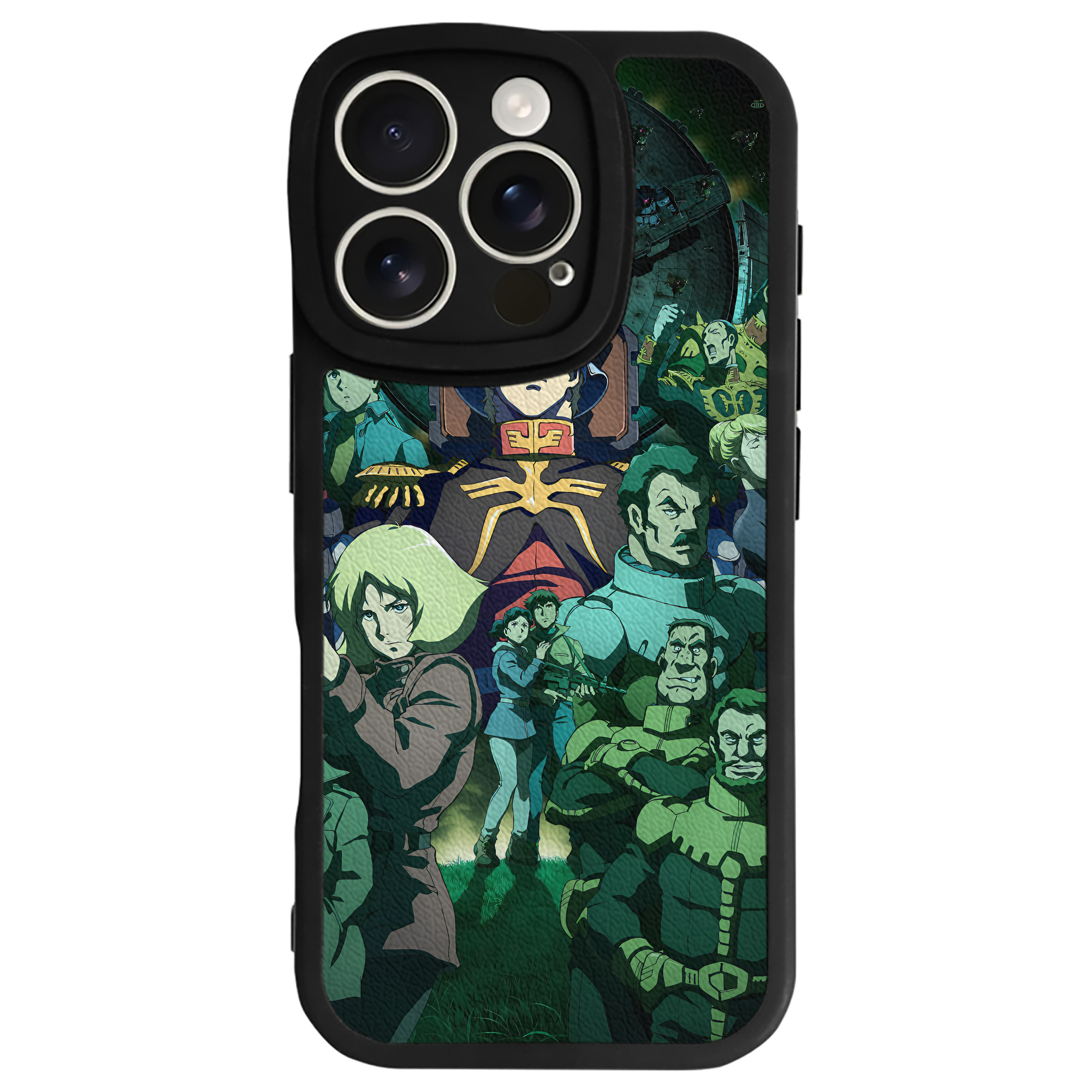 （画像用） 機動戦士ガンダム Mobile Suit Gundam 【iPhone 16シリーズ対応】シリコンスマホケース（レザー調） 材質：シリコン